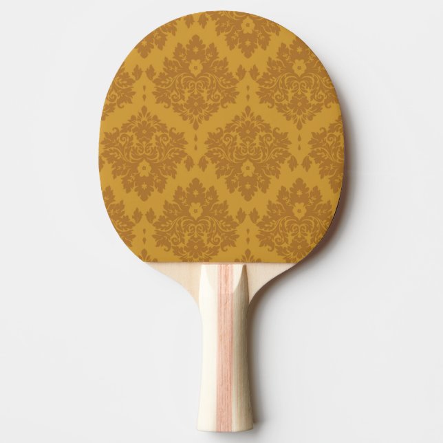 Raquete De Ping Pong Damasco dourado luxuoso (Frente)