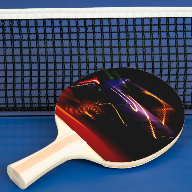 Raquete De Ping Pong dança de carro roxo (Insitu)