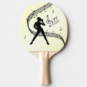 Raquete De Ping Pong Dança de Jazz Música Amarela