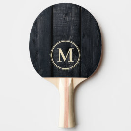 Raquete De Ping Pong Dark Burnt Wood Monogram
