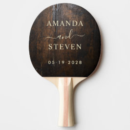 Raquete De Ping Pong Dark Chopping Block Couple Names with Wedding Date