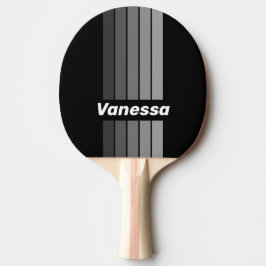 Raquete De Ping Pong Dark Gradient Rainbow Pin Striping with Name