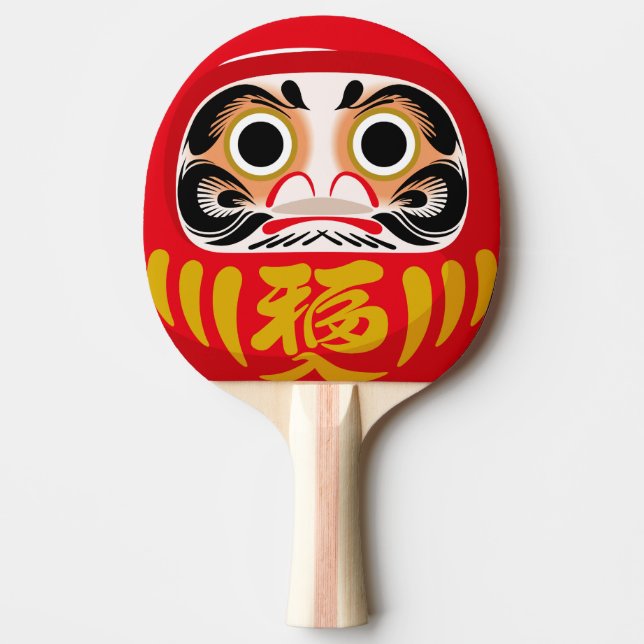 Raquete De Ping Pong Daruma doll (traditional Japanese good luck charm) (Frente)