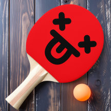 Dazy Tongue Out Face Red Ping Pong Pong Paddle