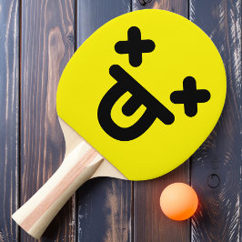 Raquete De Ping Pong Dazy Tongue Out Face Yellow Ping Pong Pong Paddle