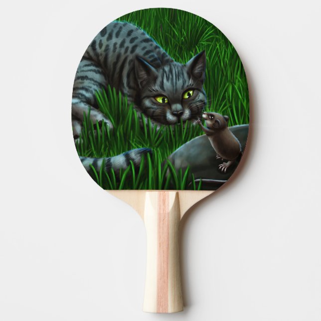 Raquete de ping pong de gato e rato (Frente)