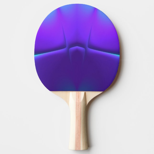 Raquete De Ping Pong DECOLAR ~ Roxo Azul ~ Fractal Original ~ (Frente)