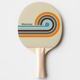 Raquete De Ping Pong Dedal-de-raposa Ferrugem Ondas Listras com Nome