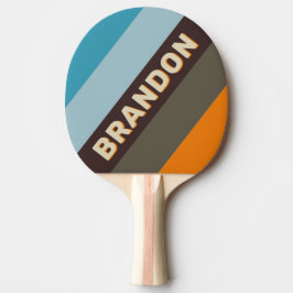 Raquete De Ping Pong Dedalinho Enferrujado Listrado Ousado com Nome