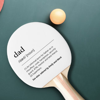 Raquete De Ping Pong Definição de Pai de Crianças Personalizadas preto