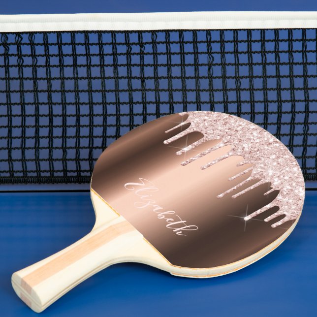 Raquete De Ping Pong Derrame de ouro rosa de cobre (Insitu)