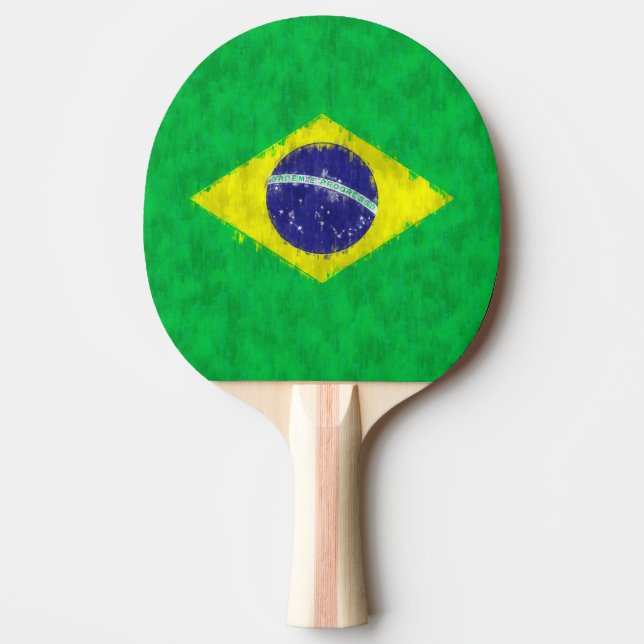 Raquete De Ping Pong Desenho de pintura a óleo no Brasil (Frente)