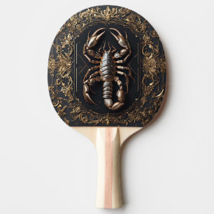 Raquete De Ping Pong Desenho Intricado de Escorpião com Acentos Ornamen