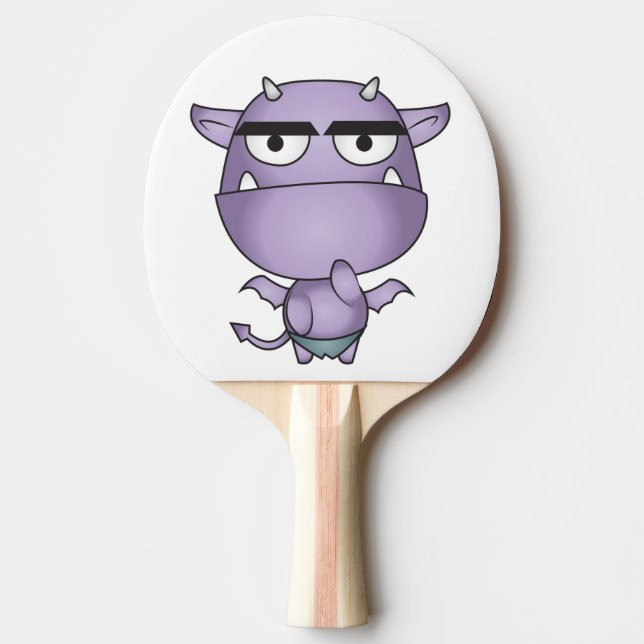 Raquete De Ping Pong Desenhos animados felizes da gárgula - fantasia (Frente)