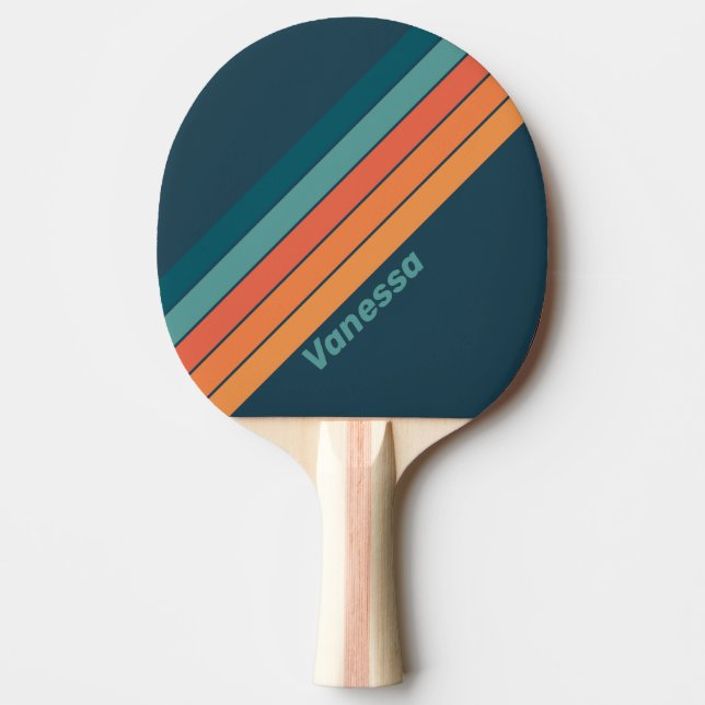 Raquete De Ping Pong Desert Cactus Sunrise com Nome (Frente)