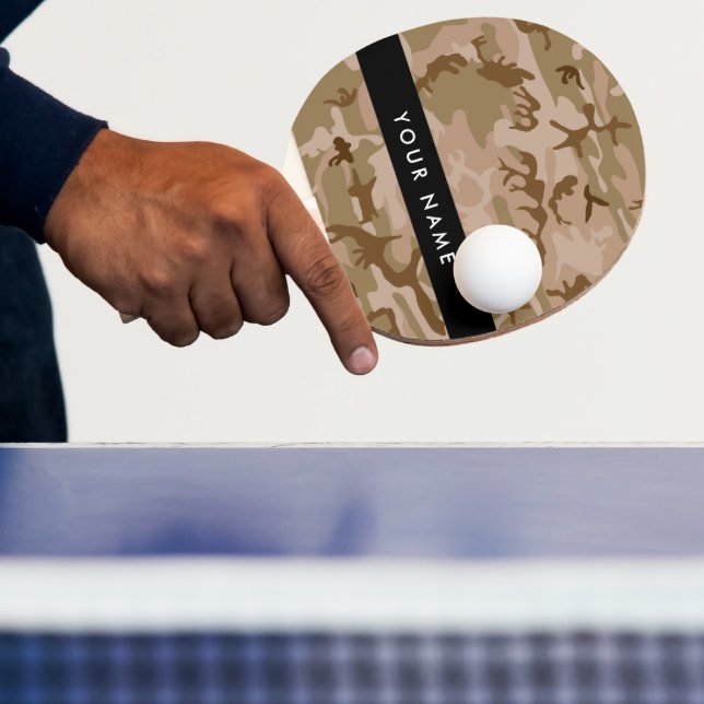 Raquete De Ping Pong Desert Camouflage Patterno, seu nome, Personalize (Insitu)