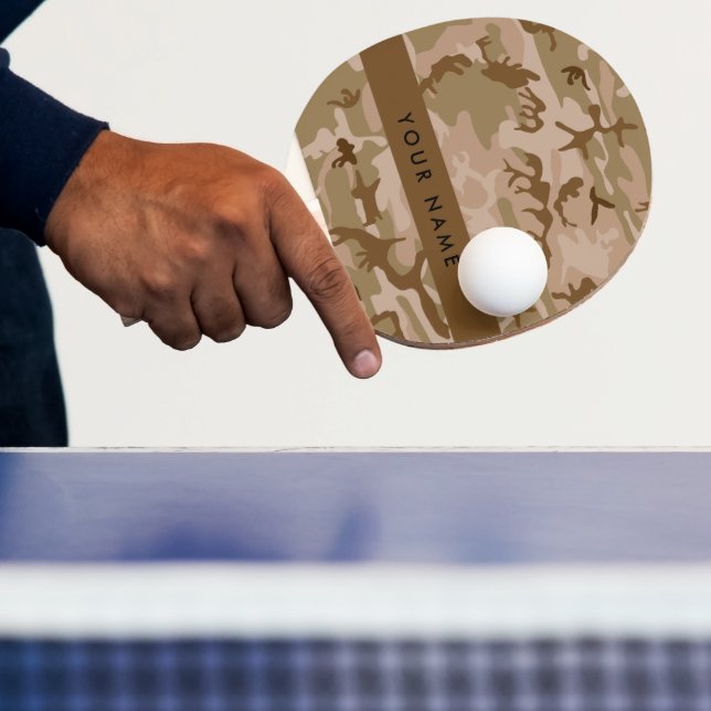 Raquete De Ping Pong Desert Camouflage Patterno, seu nome, Personalize (Insitu)