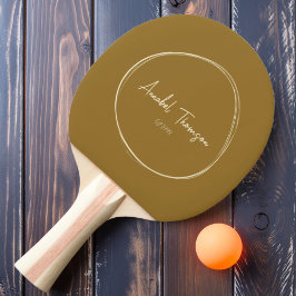 Raquete De Ping Pong Deserto Quente Moderno de Meados do Século com Nom