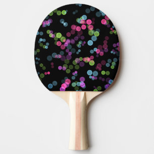 Raquete De Ping Pong Design Abstrato púrpura, cor-de-rosa verde