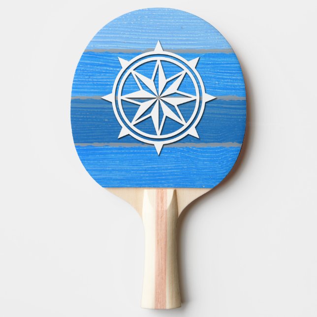 Raquete De Ping Pong Design com tema náutico (Frente)