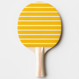 Raquete De Ping Pong Design das faixas amarelas e brancas