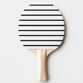 Raquete De Ping Pong Design das faixas brancas e pretas