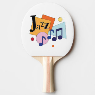 Raquete De Ping Pong Design de Arte Moderna Colorida Jazz