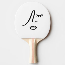 Raquete De Ping Pong Design de Arte Moderna Face Abstrata Minimalista