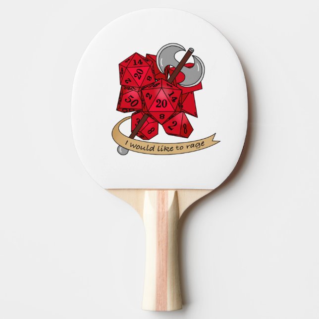 Raquete De Ping Pong Design de Dice Barbary (Frente)