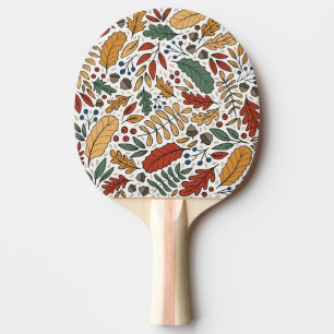 Raquete De Ping Pong Design de Folha de Folha de outono