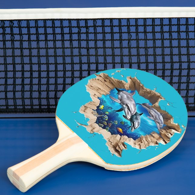 Raquete De Ping Pong Design de golfinho personalizado - Presente para c (Insitu)