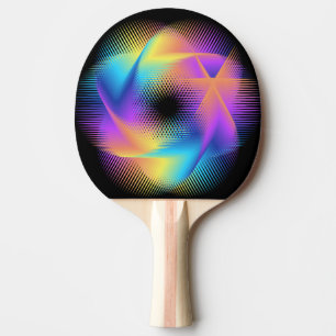 Raquete De Ping Pong design de imagens de luz coloridas -