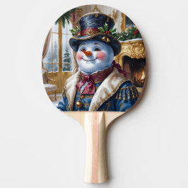 Raquete De Ping Pong Design de Natal Vitoriano Snowman
