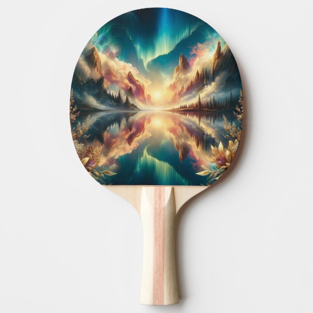 Raquete De Ping Pong Design de Paddle Pong Ping de Arte Personalizada (Frente)