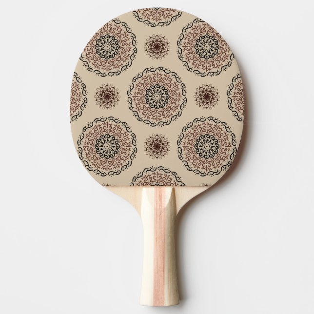 Raquete De Ping Pong design de padrão mandala (Frente)