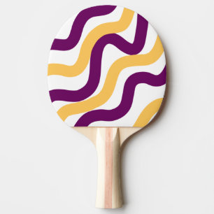 Raquete De Ping Pong Design de padrão ondulado das linhas vermelhas da