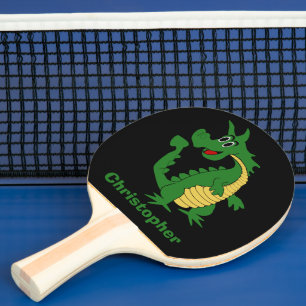 Raquete De Ping Pong Design do Dragão Verde