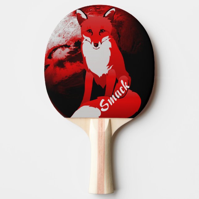Raquete De Ping Pong Design do Fox vermelho personalizado (Frente)