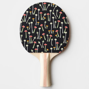 Raquete De Ping Pong Design do padrão dos cogumelos do outono.