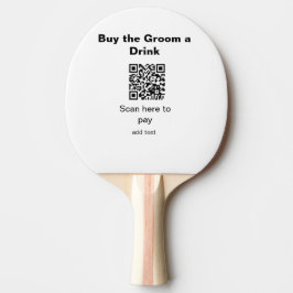 Raquete De Ping Pong despedida de solteiro scanear QR para pagar uma be