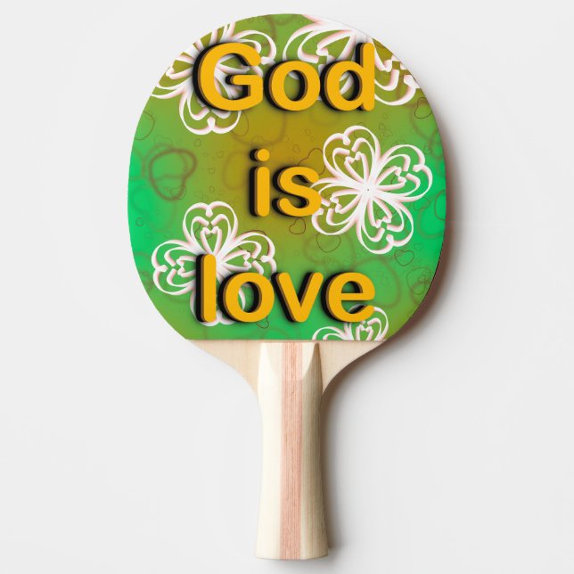 Raquete De Ping Pong Deus é amor (Frente)