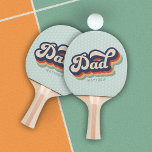 Raquete De Ping Pong Dia de os pais de Nome Personalizado do Pai Retroa<br><div class="desc">Dia de os pais de nome personalizado Pai Ping Pong Paddle</div>