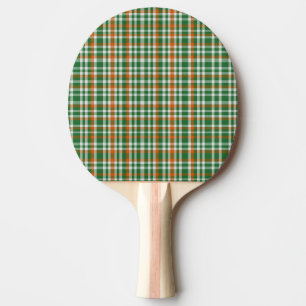 Raquete De Ping Pong Dia de São Patrick Irlanda Bandeira colorido gingh