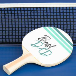 Raquete De Ping Pong Dia dos Pais da Turquesa Moderna do Melhor Pai