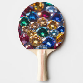 Raquete De Ping Pong Diamantes De Muitas Cores