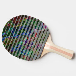Raquete De Ping Pong Diferentes faixas e quadrados arranhados de linhas