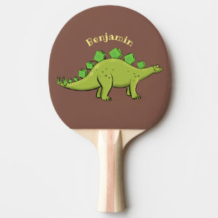 Raquete De Ping Pong Dinosauro cartoon estegossauro engraçado