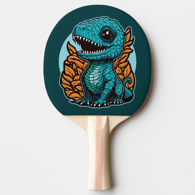 Raquete De Ping Pong Dinossauro Bebê (Frente)