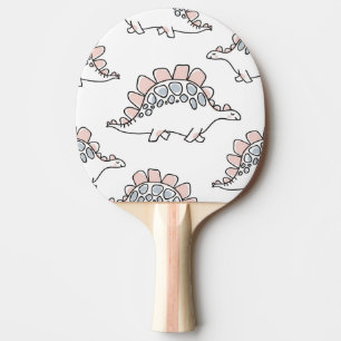 Raquete De Ping Pong Dinossauros De Dodle: A Mão Desenhou Divertimento.