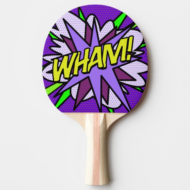 Raquete De Ping Pong Diversão moderna e Legal do WHAM Comic Book (Frente)